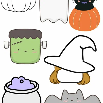 Bộ 7 khuôn cắt bánh quy chủ đề Halloween xinh xắn cho máy in 3D