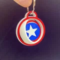 Móc khóa Spinner Gyroscope Fidget CAPTAIN AMERICA (Print-In-Place) - Thumbnail 1
