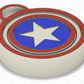 Móc khóa Spinner Gyroscope Fidget CAPTAIN AMERICA (Print-In-Place) - Thumbnail 3