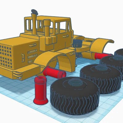 Mô hình lắp ráp máy cày K700A chi tiết cho in 3D