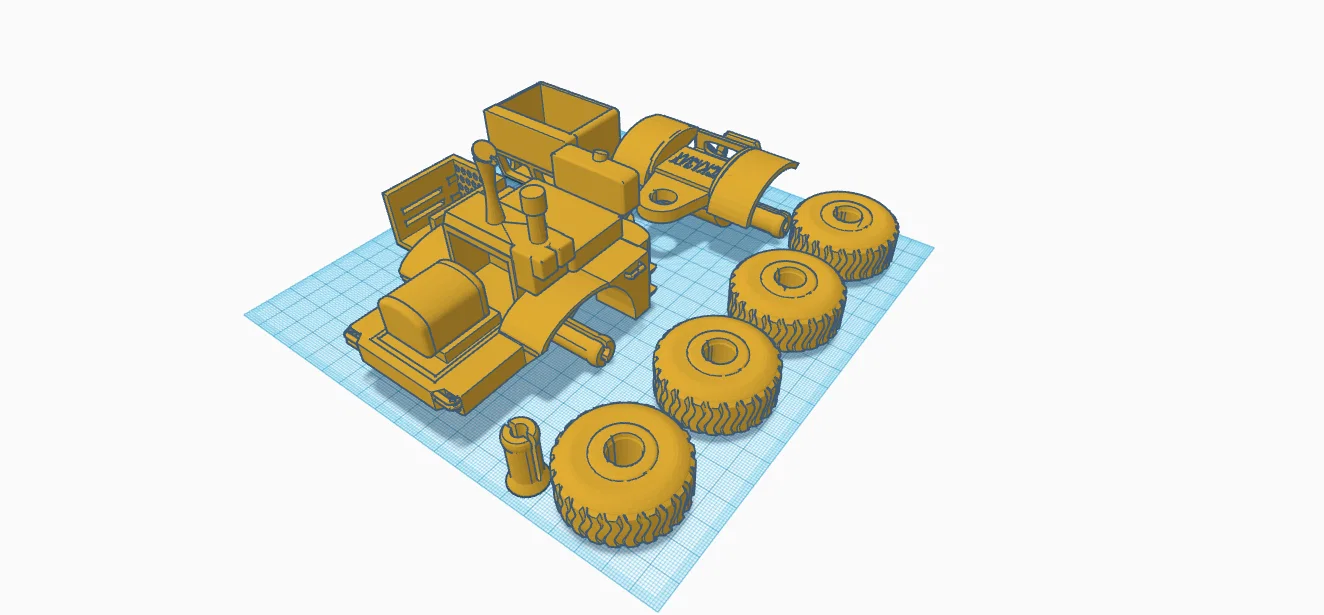 Mô hình lắp ráp máy cày K700A chi tiết cho in 3D - Image 2