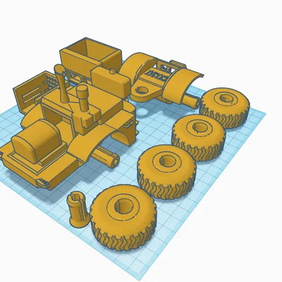 Mô hình lắp ráp máy cày K700A chi tiết cho in 3D