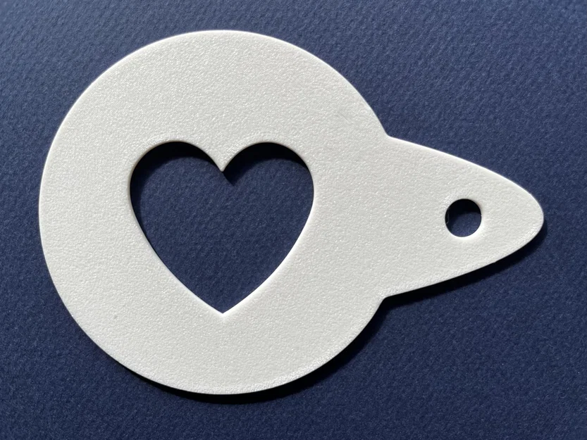 Stencil cà phê hình trái tim - Image 2