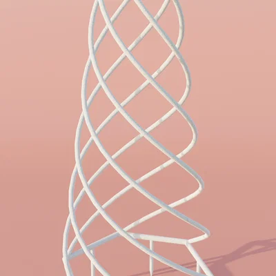 Khung Đỡ Cây Dạng Xoắn Ốc (Spiral Plant Support) In 3D