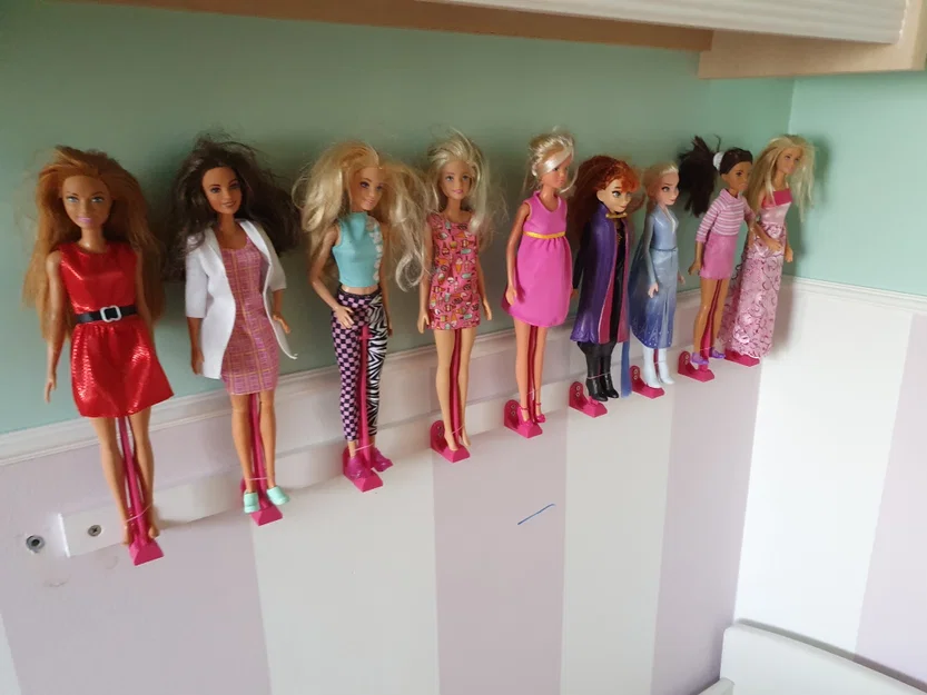 Giá treo tường cho búp bê Barbie - Phụ kiện trưng bày gọn gàng - Image 3