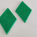 Bông tai hình thoi thiết kế hiện đại in 3D đẹp mắt - Thumbnail 5