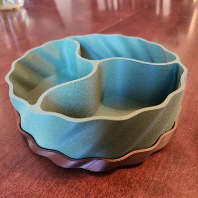 Crafty Sorter – Khay phân loại 3 ngăn lượn sóng (có nắp tùy chọn)