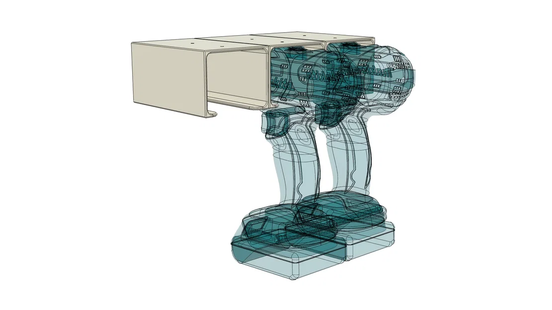 Giá treo máy khoan pin (lắp đặt liền mạch) - Image 2