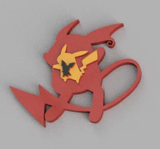 Pokémon Pikachu và các dạng tiến hoá (file STL silhouette) - Image 2