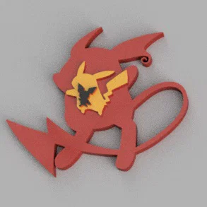 Pokémon Pikachu và các dạng tiến hoá (file STL silhouette)