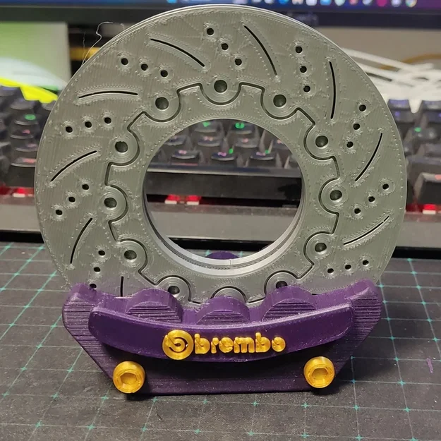 Bộ đế lót ly mô hình đĩa phanh và cùm phanh Brembo 3D - Image 3