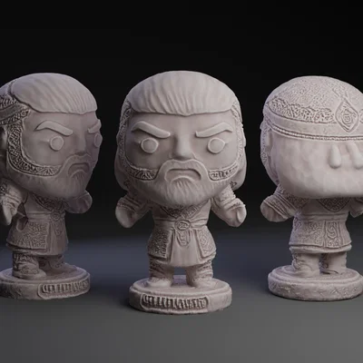 Mô hình 3D Genghis Khan phong cách Funko Pop độc đáo