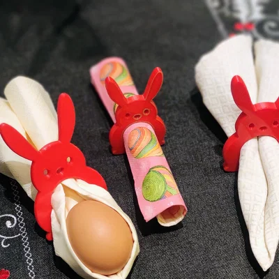 Vòng giữ khăn ăn hình chú thỏ đáng yêu trang trí lễ Phục sinh