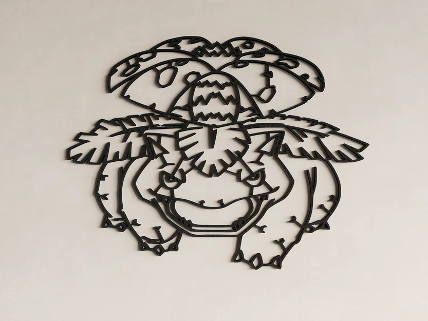 Tranh treo tường Venusaur 3D - Mẫu decor Pokemon cực chất cho góc làm việc - Image 2