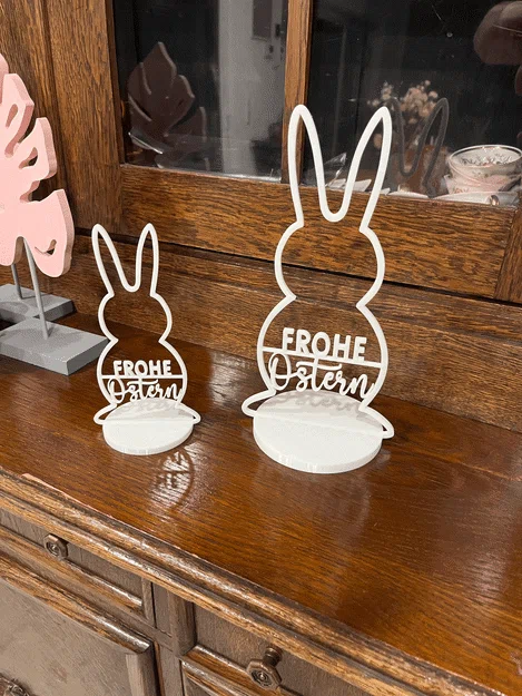 Mô hình chú thỏ trang trí Phục sinh 25cm (Osterhase Frohe Ostern) - Image 1