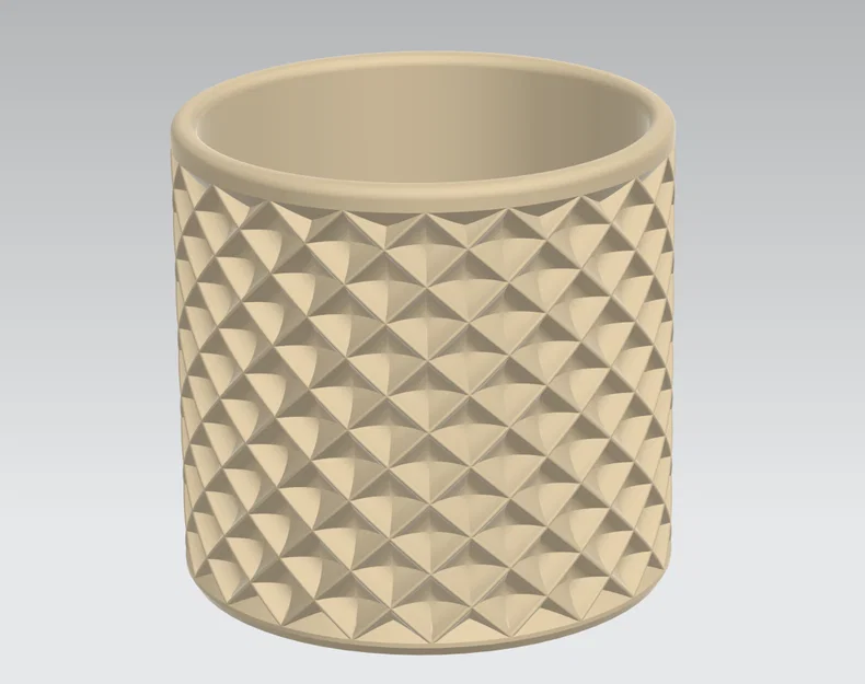 Chậu cây cảnh họa tiết hình khối hiện đại - File in 3D chất lượng - Image 1