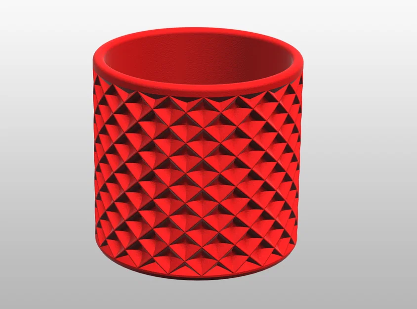 Chậu cây cảnh họa tiết hình khối hiện đại - File in 3D chất lượng - Image 2