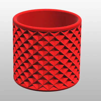 Chậu cây cảnh họa tiết hình khối hiện đại - File in 3D chất lượng