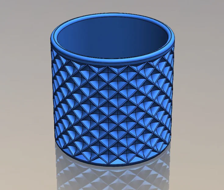 Chậu cây cảnh họa tiết hình khối hiện đại - File in 3D chất lượng - Image 4