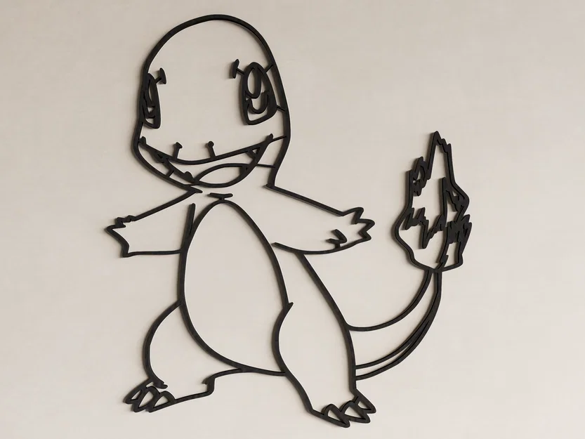 Mô hình tranh treo tường Pokemon Charmander in 3D tinh tế - Image 1