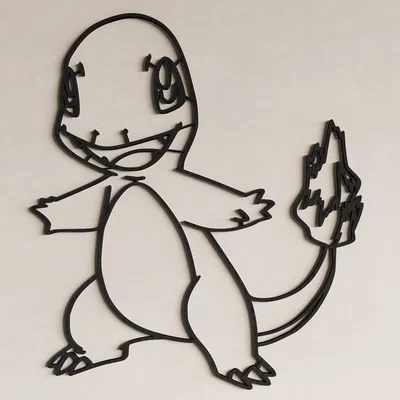 Mô hình tranh treo tường Pokemon Charmander in 3D tinh tế