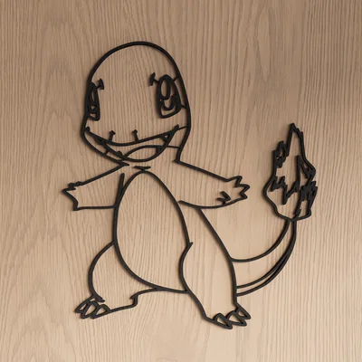 Mô hình tranh treo tường Pokemon Charmander in 3D tinh tế