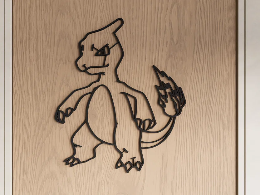 Tranh treo tường Charmeleon Pokemon 3D cực chất cho fan hâm mộ - Image 1