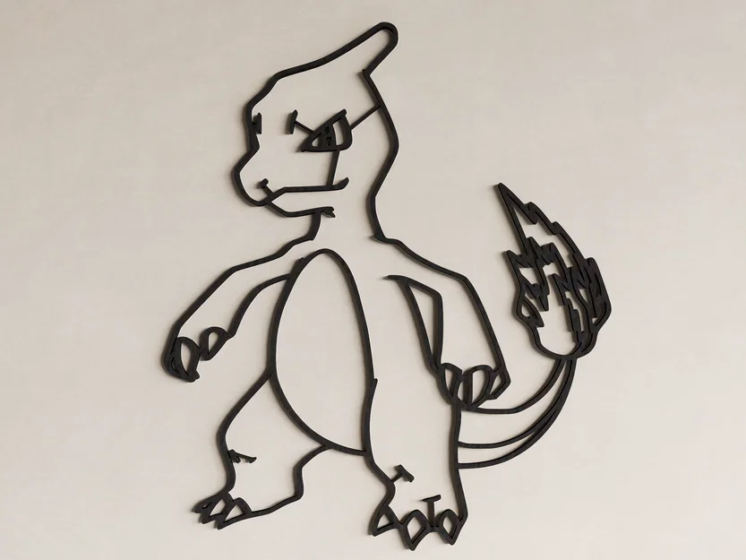 Tranh treo tường Charmeleon Pokemon 3D cực chất cho fan hâm mộ - Image 2