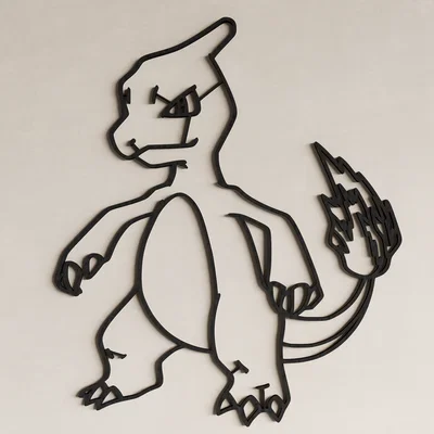 Tranh treo tường Charmeleon Pokemon 3D cực chất cho fan hâm mộ