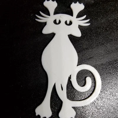 Mô hình chú mèo cách điệu (Cat stencil) trang trí 3D siêu cute
