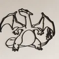 Mô hình trang trí tường Charizard Pokemon phong cách nghệ thuật 3D - Thumbnail 1