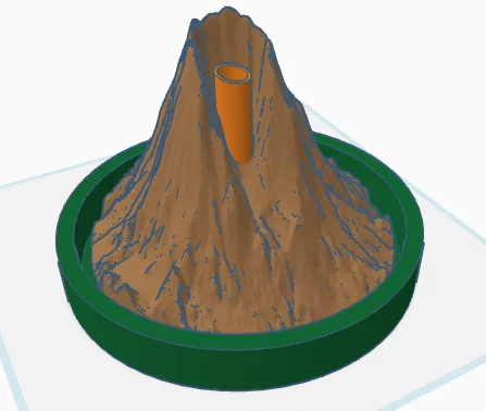 Mô hình núi lửa 3D phục vụ thí nghiệm khoa học cho trẻ em - Image 1