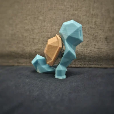 Squirtle Low-Poly fidget với Cherry MX keyboard switch
