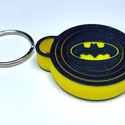 Móc khóa spinner con quay gyroscope fidget BATMAN (Print-In-Place)
