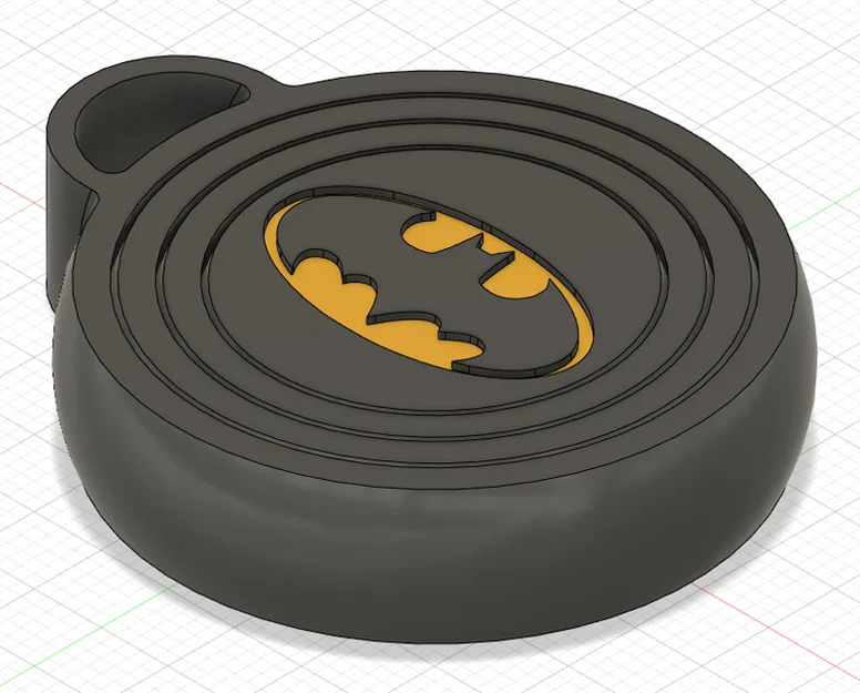 Móc khóa spinner con quay gyroscope fidget BATMAN (Print-In-Place) - Image 3