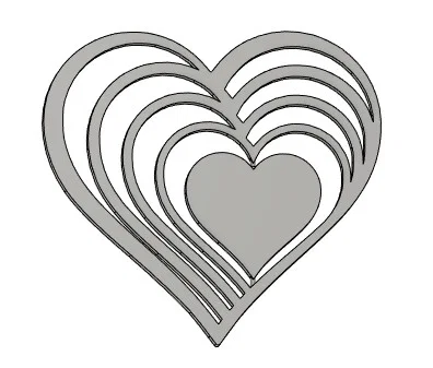 Lót ly hình trái tim (Heart coasters) - Image 1