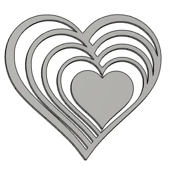 Lót ly hình trái tim (Heart coasters)