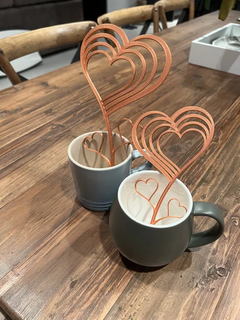 Lót ly hình trái tim (Heart coasters) - Image 2