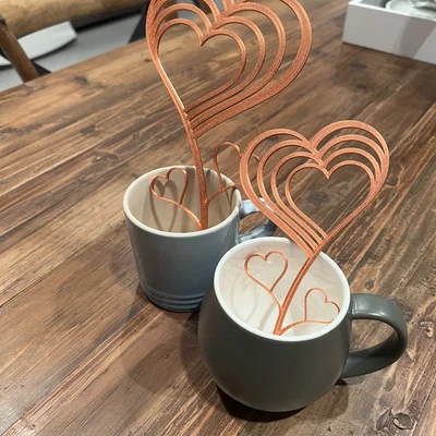 Lót ly hình trái tim (Heart coasters)