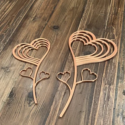 Lót ly hình trái tim (Heart coasters)