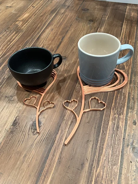 Lót ly hình trái tim (Heart coasters) - Image 4