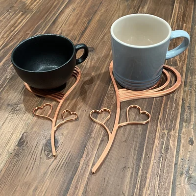 Lót ly hình trái tim (Heart coasters)