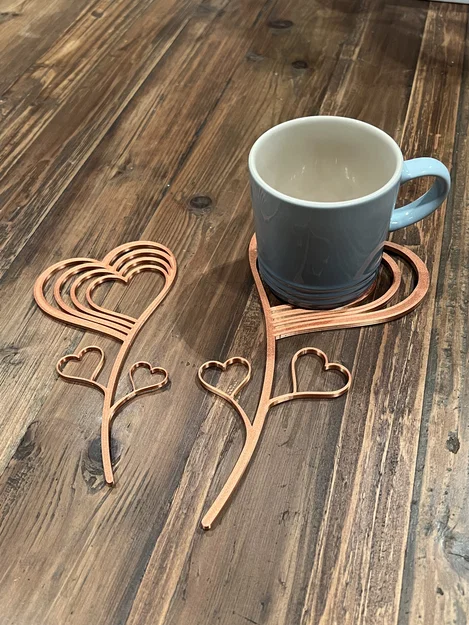 Lót ly hình trái tim (Heart coasters) - Image 5