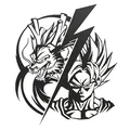 Tranh treo tường Dragon Ball Z 3D - Mô hình trang trí Goku và Rồng Thần - Thumbnail 2