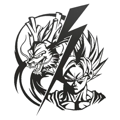 Tranh treo tường Dragon Ball Z 3D - Mô hình trang trí Goku và Rồng Thần