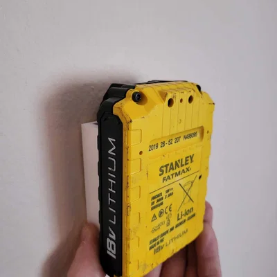 Giá treo tường 3D cho pin Stanley Fatmax 18V - Gọn gàng, chắc chắn