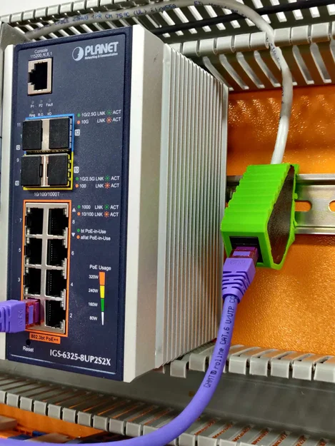 Ngàm gắn Keystone Jack cho DIN rail - Image 2