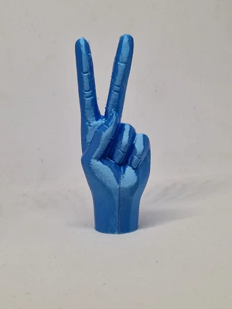 Mô hình 3D bàn tay giơ ký hiệu hòa bình (Peace hand gesture) - Image 3