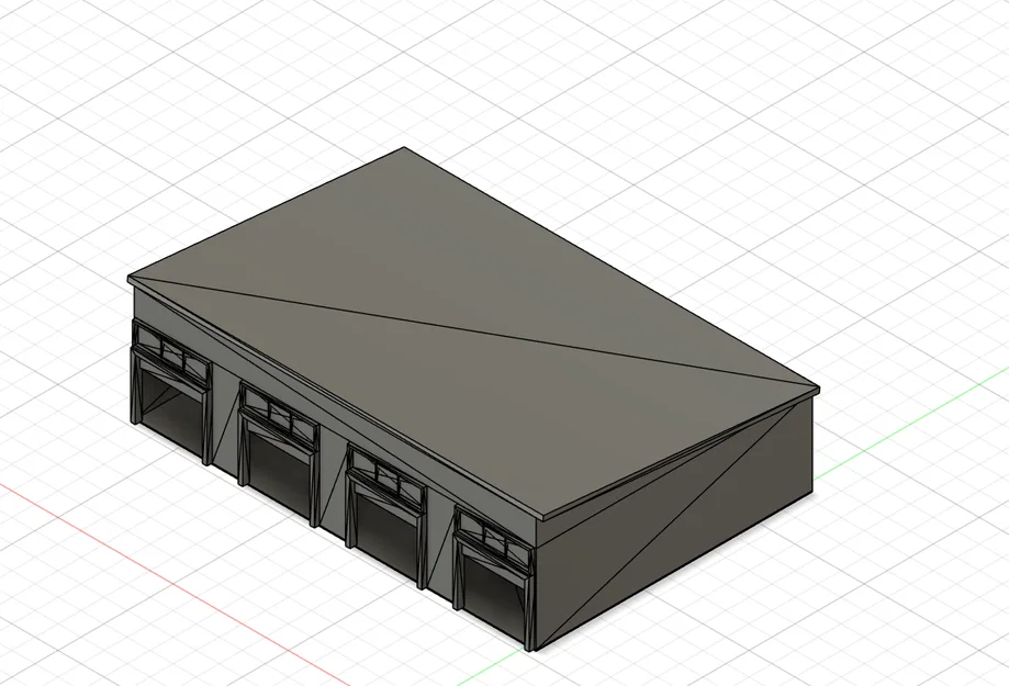 Mô hình nhà để xe (Garage) 3D cho sa bàn tàu hỏa - Image 1