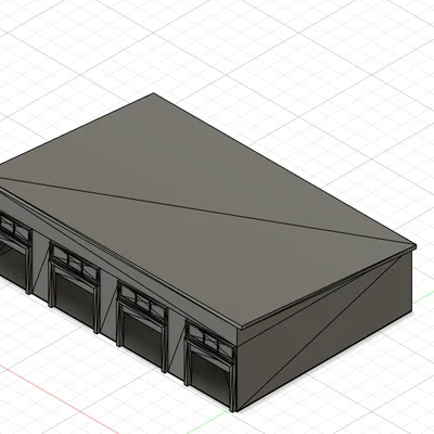 Mô hình nhà để xe (Garage) 3D cho sa bàn tàu hỏa